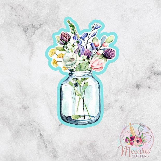 Flowers with Vase Cutter | Floral | Spring | Fondant Cutter