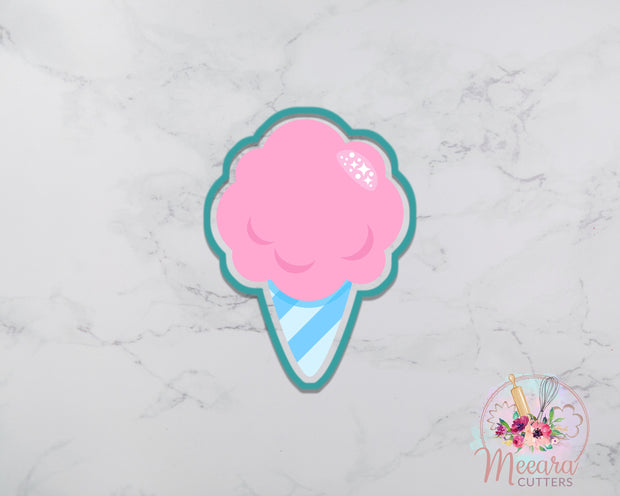 Cotton Candy Cookie Cutter | Ice Cream Cookie Cutter | Fondant Cutter | Summer Theme