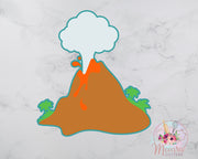 Volcano Cookie Cutter | Dinosaur Cookie Cutter | Jurassic Cookie Cutter | Fondant Cutter