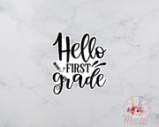 Hello First Grade Cookie Cutter | Back to School | First Day of School | Teacher Appreciation | Fondant Cutter