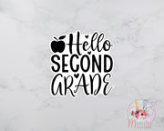 Hello Second Grade Cookie Cutter | Back to School | First Day of School | Teacher Appreciation | Fondant Cutter