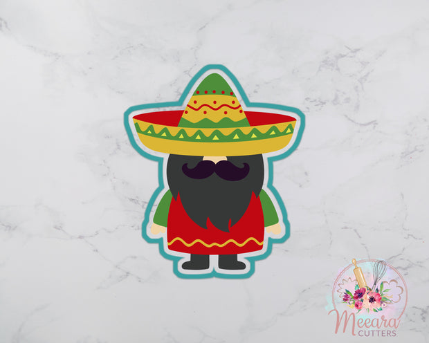 Mexican Gnome Cookie Cutter | Cinco De Mayo | Fondant Cutter