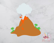 Volcano Cookie Cutter | Dinosaur Cookie Cutter | Jurassic Cookie Cutter | Fondant Cutter