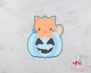 Pumpkin Cat Cookie Cutter | Cute Cookie Cutter | Halloween Cookie Cutter | Fondant Cutter