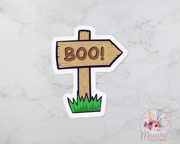 BOO Cookie Cutter | Personalized Plaque Cookie Cutter | Halloween Cookie Cutter | Monster Cookie Cutter
