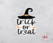 Trick Or Treat Cookie Cutter | Personalized Plaque Cookie Cutter | Halloween Cookie Cutter | Witch Cookie Cutter
