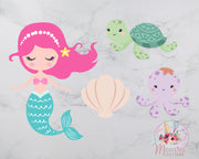 Mermaid Theme Cookie Cutter Set | Mermaid Cookie Cutter Bundle | Under The Sea Theme | Fondant Cutter