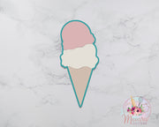 Ice Cream Cookie Cutter | Drumstick Cookie Cutter | Fondant Cutter | Summer Theme