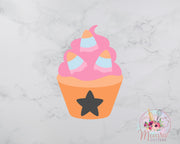 Cupcake Cookie Cutter | Candy Corn Cookie Cutter | Halloween Cookie Cutter | Fondant Cutter