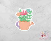 Floral Watering Can Cookie Cutter | Floral Plaque | Mothers Day| Fondant Cutter